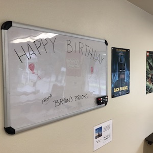Whiteboard in the event room